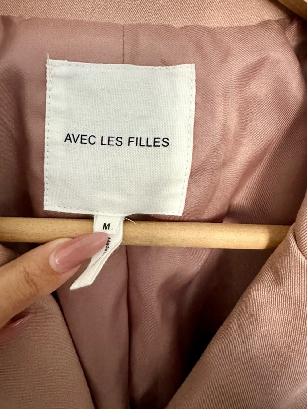 Avec Les Filles Cropped Double-Breasted Blazer - Dusty Mauve - Picture 2 of 5